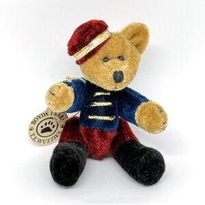 Boyds Bears Wuzzies 3" Timothy F Wuzzie  #595140 Bell Hop Teddy Original Hangtag